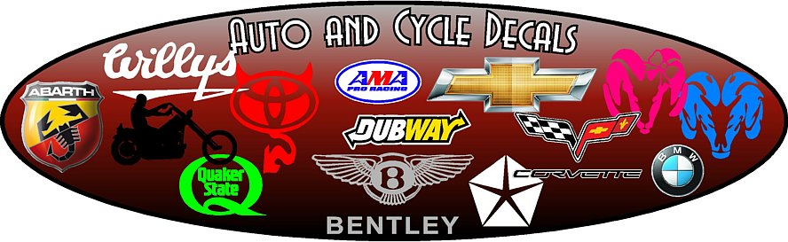 Auto, Truck and Cycle Decals