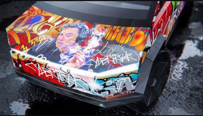 CYBERTRUCK WRAP SMOKIN ELON STICKER Pro Sport Stickers CYBERTRUCK WRAP SMOKIN ELON STICKER Pro Sport Stickers