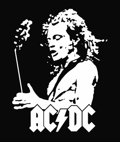 Angus Young ACDC Die Cut Vinyl Decal Sticker