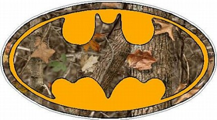Bat Oval Camo Nature Sticker