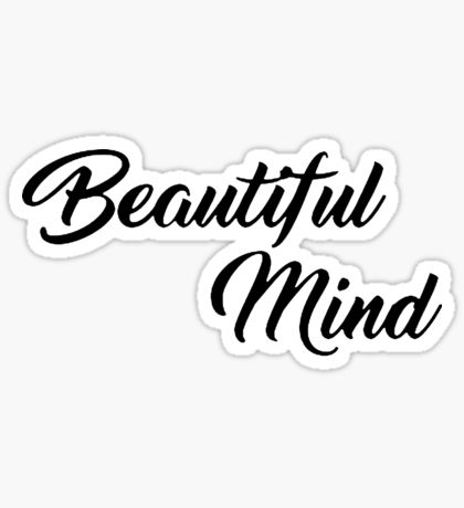 beautiful mind free thinking sticker