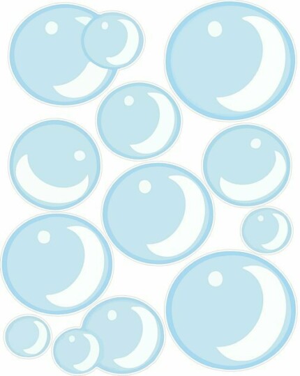 bubble stickers sheet if 13 individual bubbles