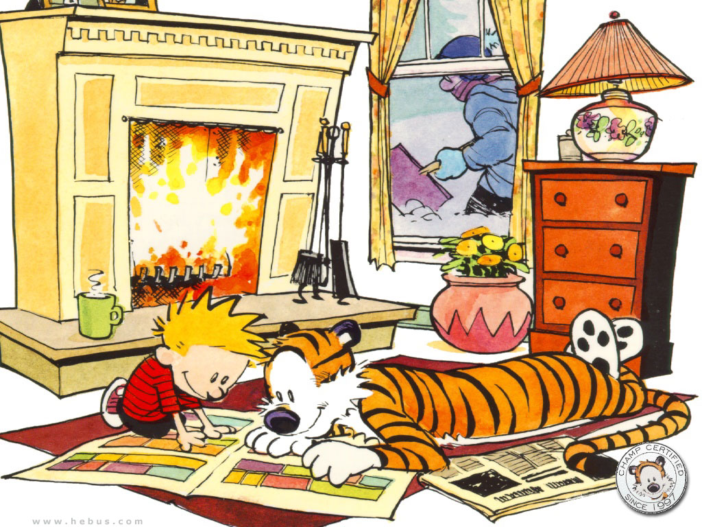 Calvin and Hobbs Rectangular Color Stickers 19