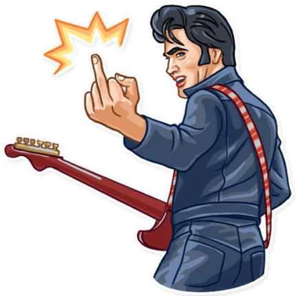 elvis presley the king music band sticker 9