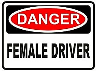 Female Driver Funny Warning Sticker Set