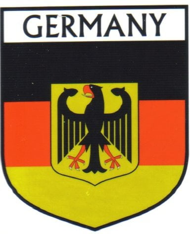Germany 2 Crest Flag Decal Sticker