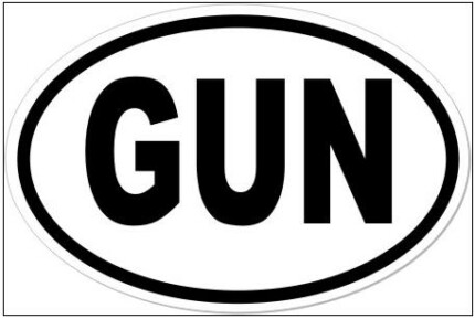 Gun Control Decals Oval 5