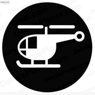 Helicopter Diecut Decal 7