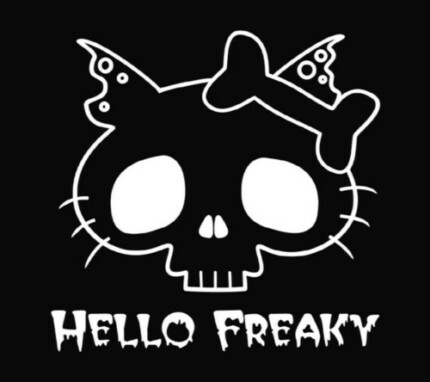Hello Freaky K Skull Decal