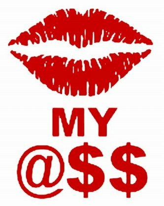 Kiss My Ass Girl Sticker