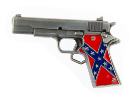 rebel gun shaped sticker