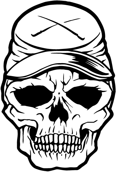Rebel Skull Decal 3
