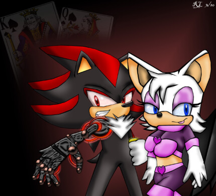 Shadow and Rouge sonic the hedgehog
