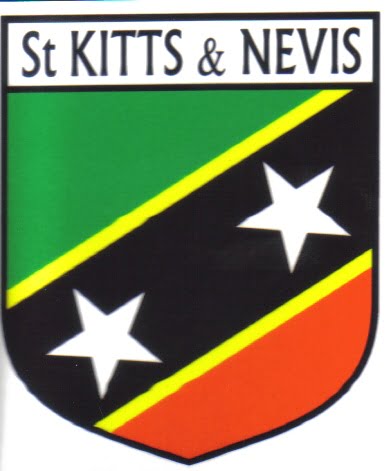 St Kitts and Nevis Flag Crest Decal Sticker