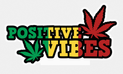 Stoney-Positive-Vibes-Reggae-Leaf Sticker