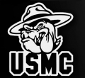 USMC Dog Deicut Decal Sticker
