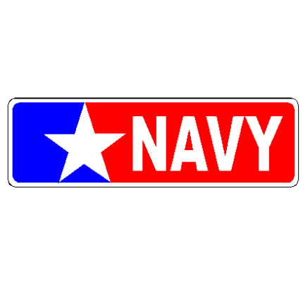 Navy vinyl decal