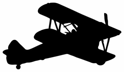 biplane silhouette 3