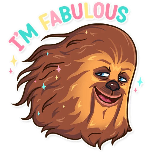 chewbacca wookiee star wars sticker 19
