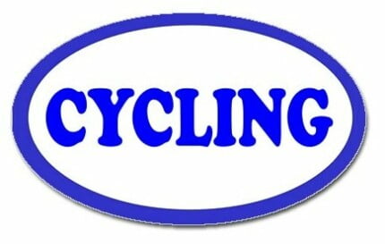 Cycling Oval Sticker