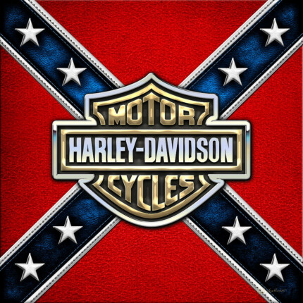 h d and rebel flag sticker