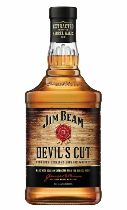 jim beam_devils cut bottle shaped sticker 2