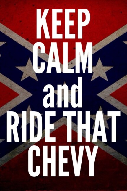 keep calm and ride that chevy rebel sticker