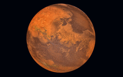 mars-red-planet-solar-system-spaceX-ROUND STICKER