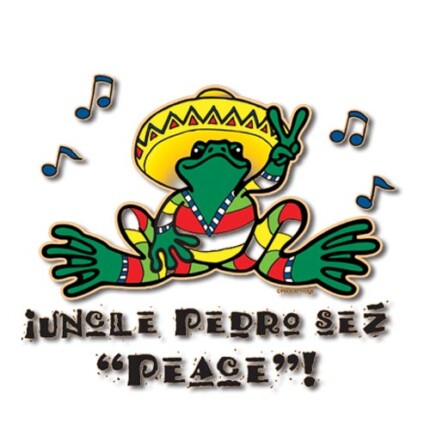Peace Frogs Uncle Pedro Sticker