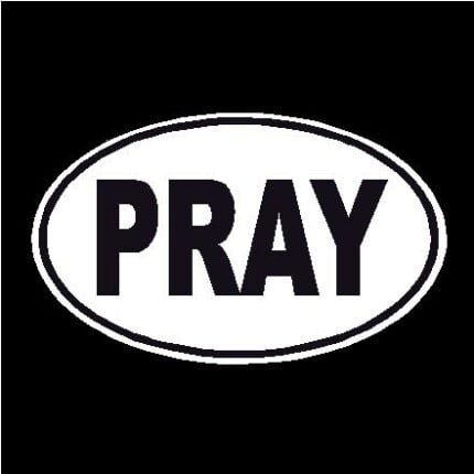 Pray Oval Decal