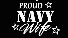 PROUD Military Stickers NAVY WIFE