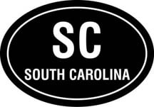South Carolina Oval Decal
