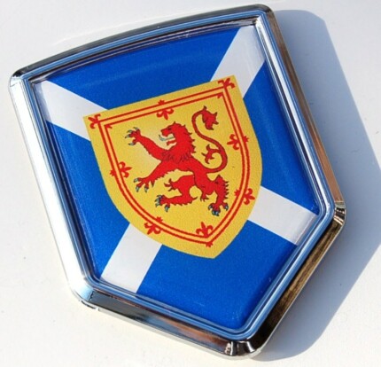 Scotland Decal Scottish Flag Crest Car Chrome Emblem Sticker