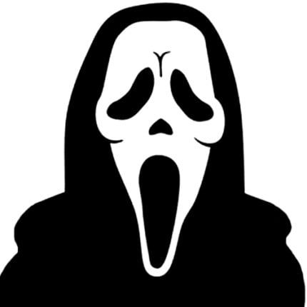 Scream Movie Killer with Mask Sticker