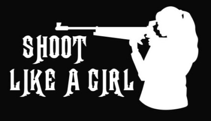 Shoot Like a Girl Vinyl Sticker