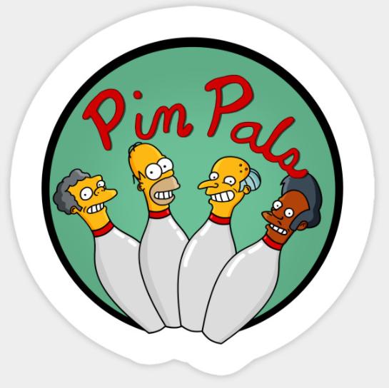 Simpson Pin Pals Sticker - Pro Sport Stickers
