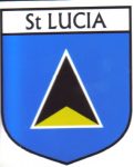 St Lucia Flag Crest Decal Sticker