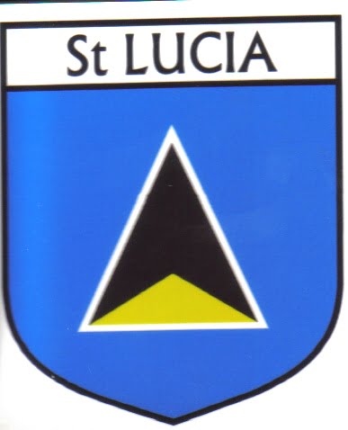 St Lucia Flag Crest Decal Sticker