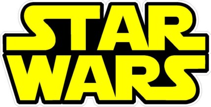 STAR WARS YELLOW AND BLACK COLOR LOGO STICKER