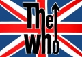 the who logo British flag sticker