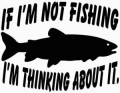 Thinking About Fishing Car Sticker