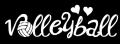 Volleyball Window Decal Hearts
