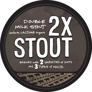 2x stout logo sticker