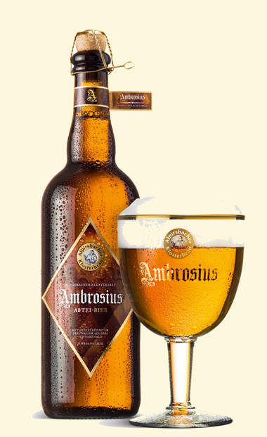 Ambrosius bottle and glass shaped sticker