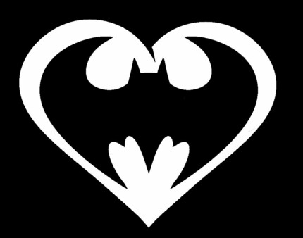 batman-heart diecut decal