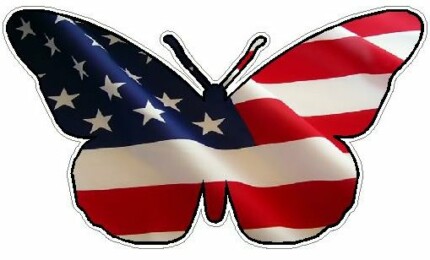 Butterfly Camo Sticker 1 - FLAG USA