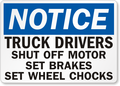 Chock Wheel Signs and Labels 33