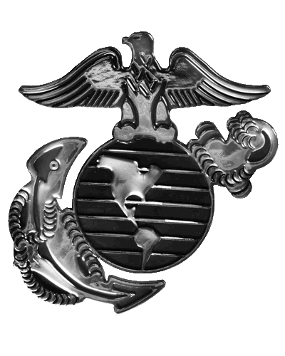 Chrome Marines Globe Logo Emblem DETAILED