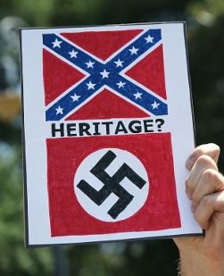 confederate flag nazi HERITAGE sticker