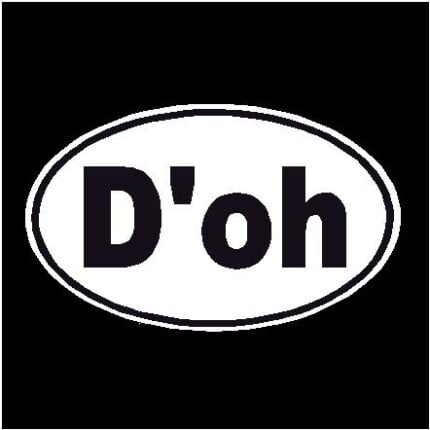 Doh Oval Decal